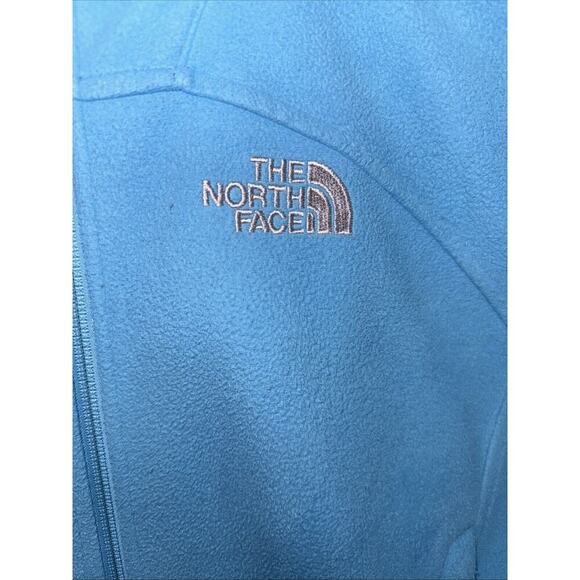 The North Face Fleece Jacket Women’s Small Sweater Full Zip Windwall Light Blue - Picture 2 of 15